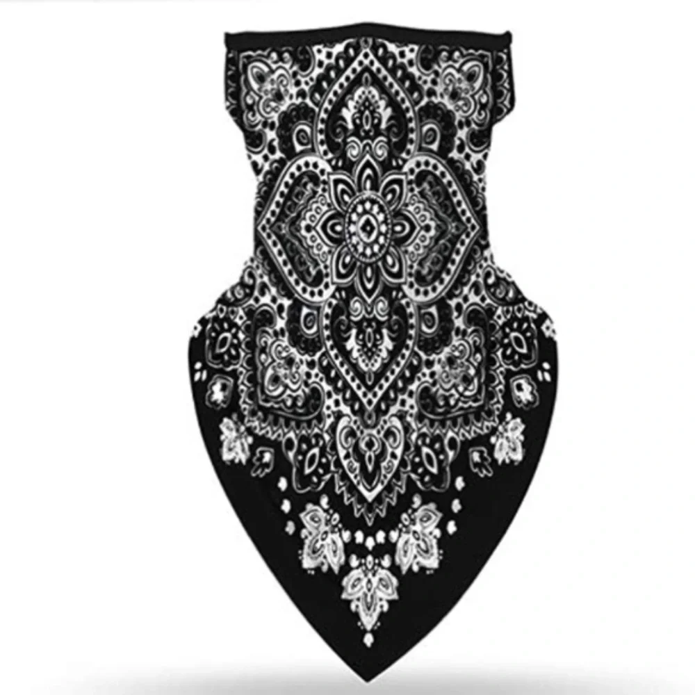 2/$20 Black and white floral face gaiter
